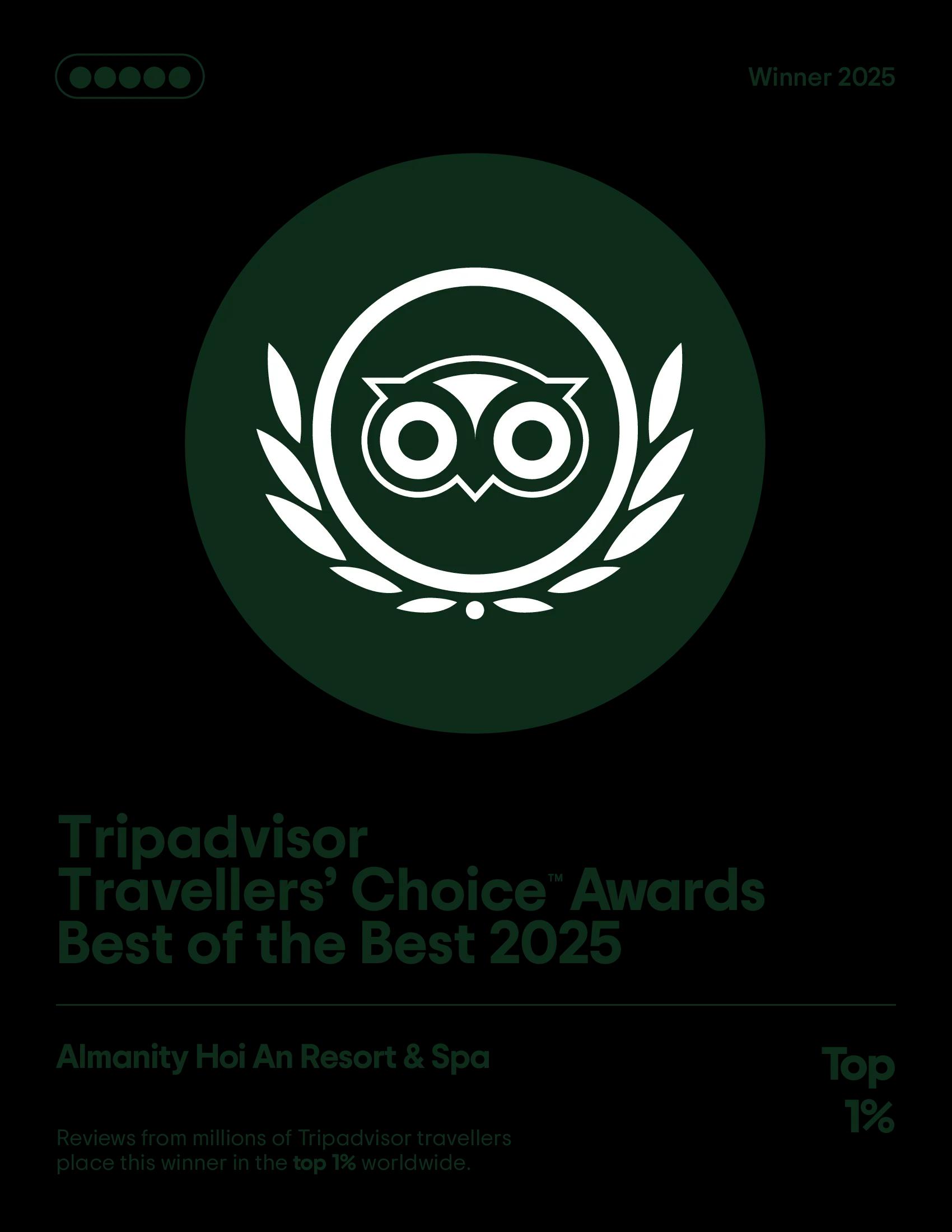 2025 Tripadvisor Best Of The Best Award